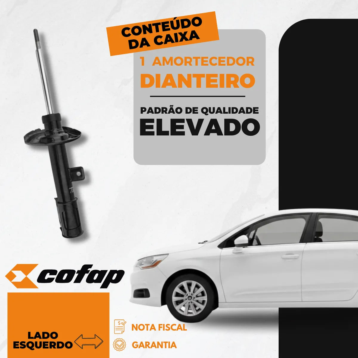 Amortecedor Dianteiro Esquerdo C4 Lounge 2014 A 2019 - Cofap