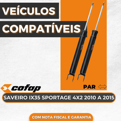 Par Amortecedor Traseiro Ix35 10/15 Cofap Gb48260
