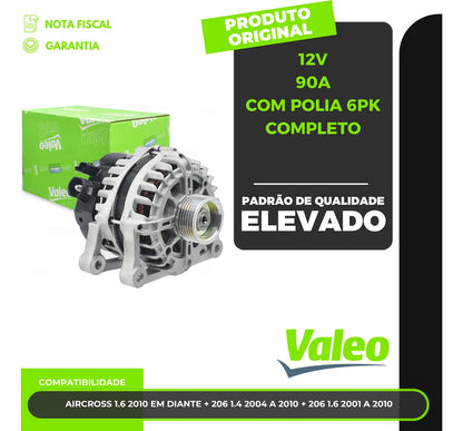 Alternador 12v 90a 494717 Aircross 12v 90a Com Polia 6pk