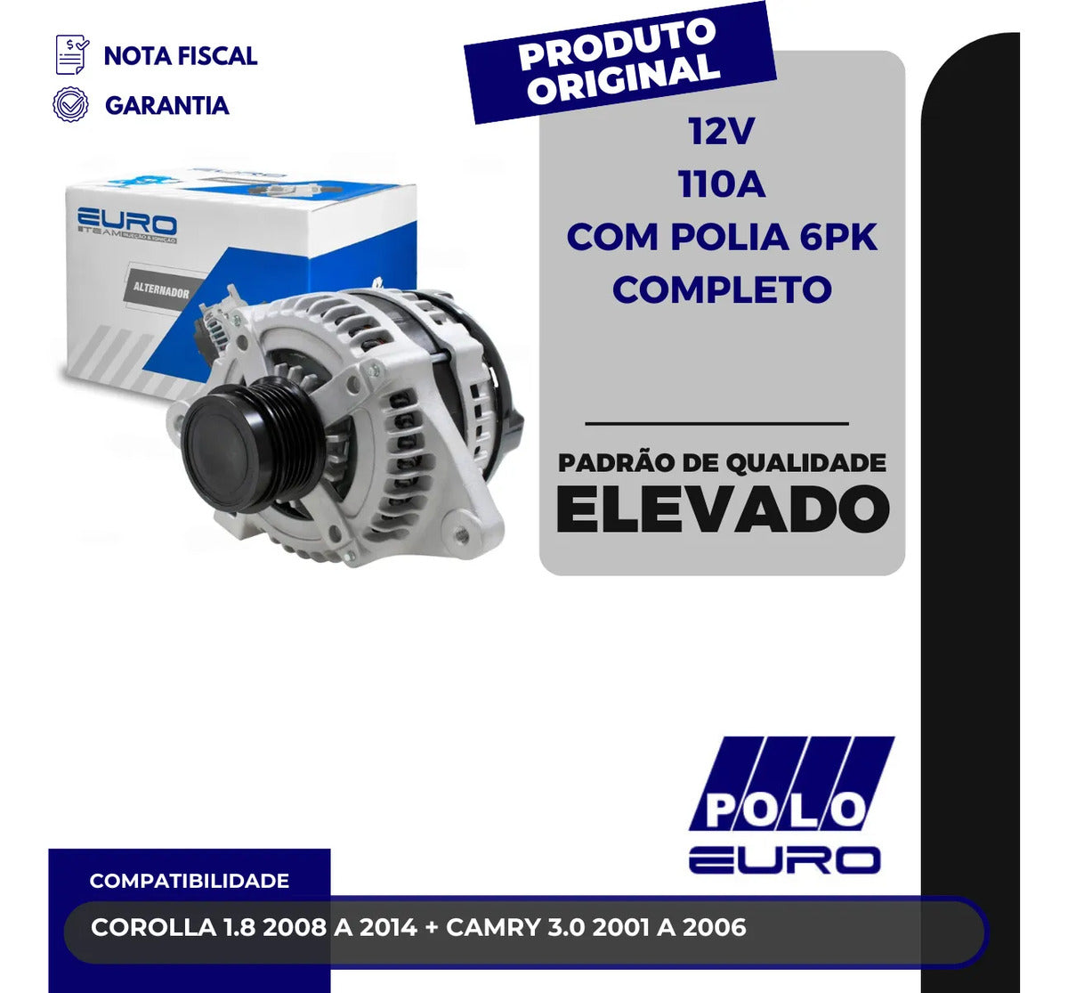 Alternador Toyota Corolla 1.8 De 2008 Até 2014 110a 12v