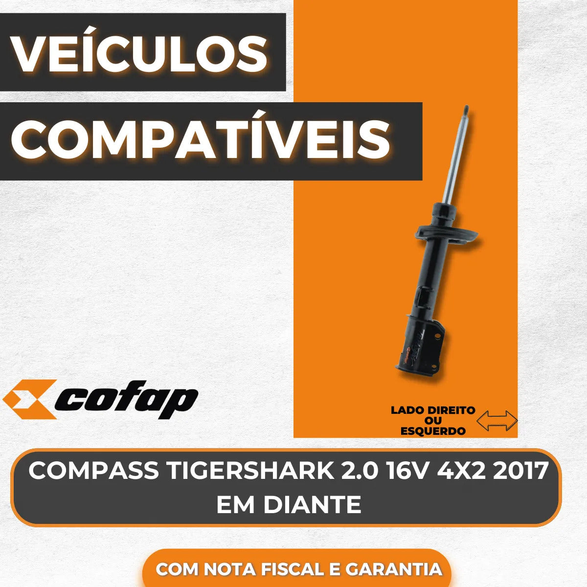 Amortecedor Traseiro Direito Compass 4x2 2017 Diante - Cofap