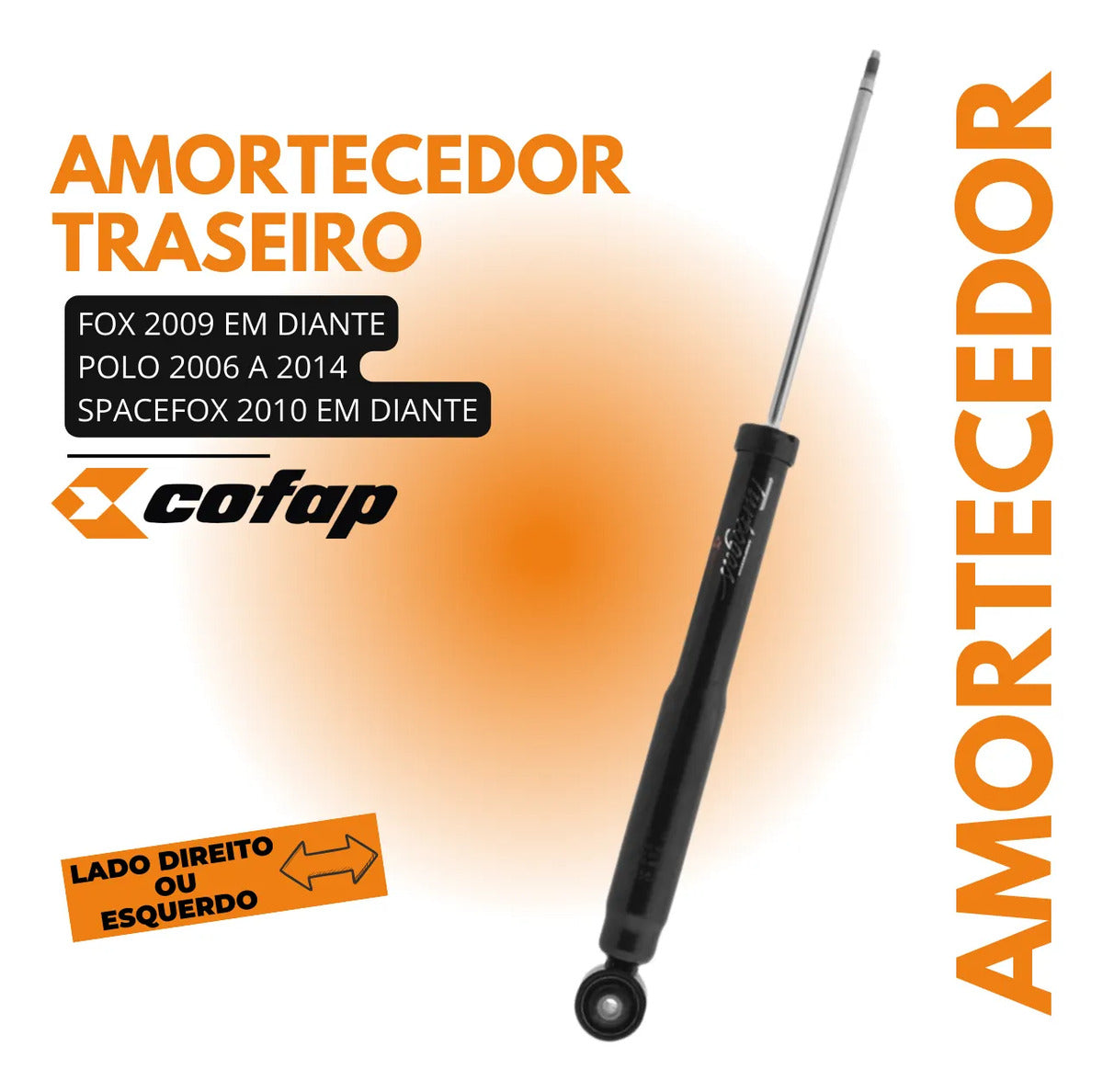 Amortecedor Traseiro Original Cofap Polo 2006 A 2014