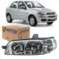 Farol Fiat Palio Restyling 2001 A 2003 Carcaça Cinza Arteb