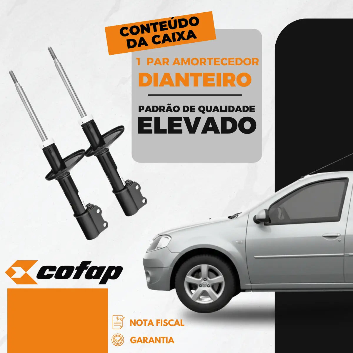 Par Amortecedor Dianteiro Original Cofap Logan 2009 2010