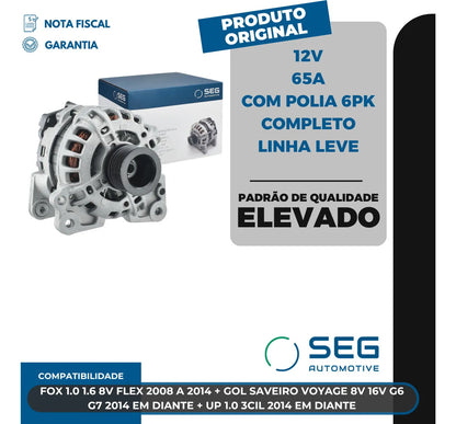 Alternador Gol Polo 1.0 1.6 Saveiro 1.6 2005 A 2025 Seg