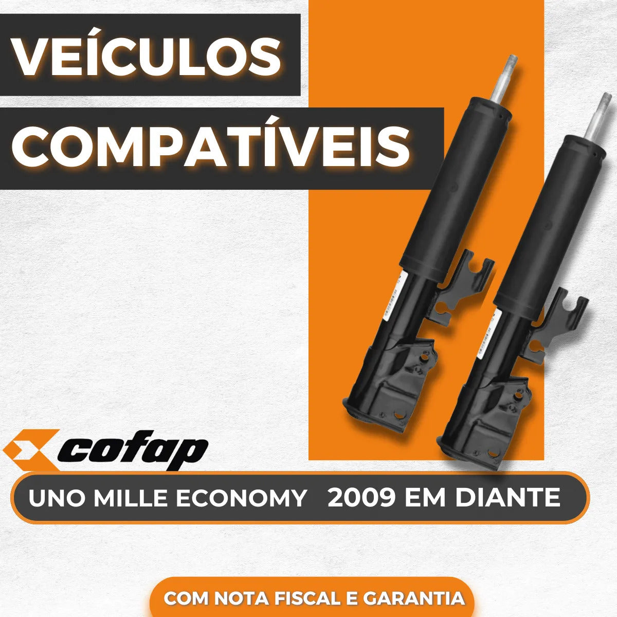 Par Amortecedor Traseiro Cofap Uno Mille Economy 1.0 2009...