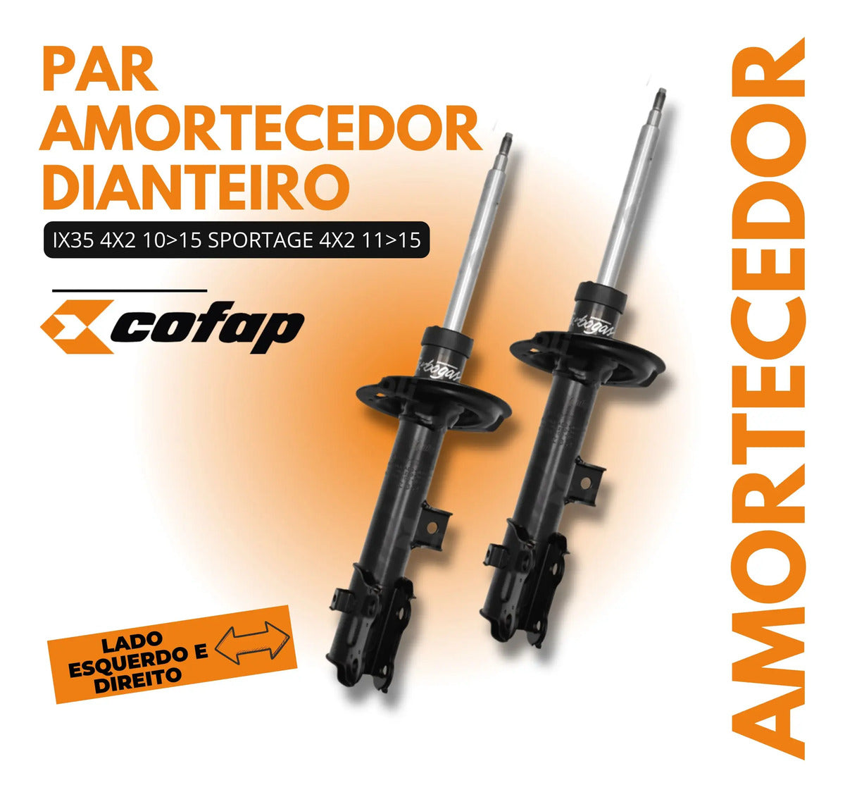 Par Amortecedor Diant Ix35 4x2 10-15 Cofap Gp33222 Gp33223