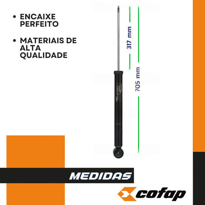 Par Amortecedor Traseiro Polo 1.0 Mpi Track Cofap