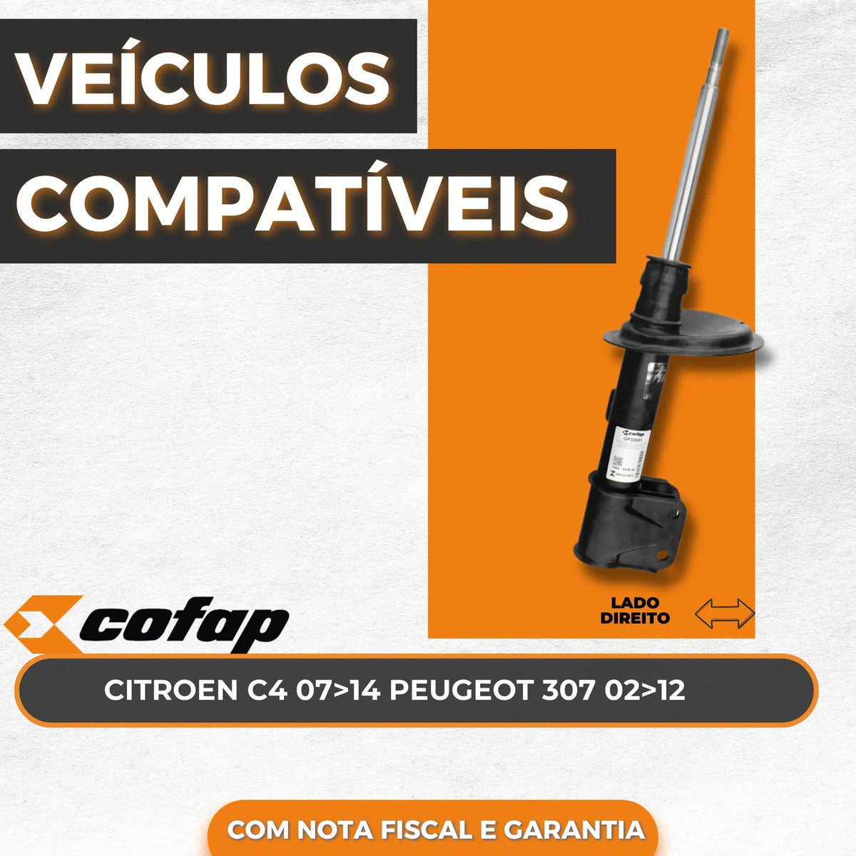 Amortecedor Dianteiro Direito C4 07-14 Cofap Gp32692
