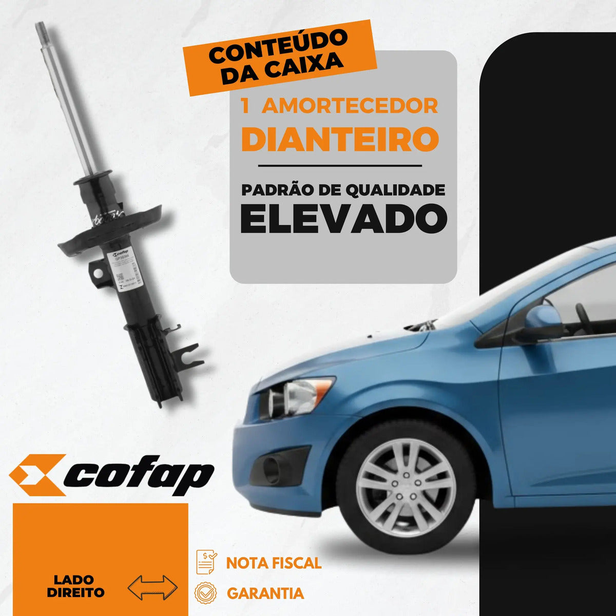 Amortecedor Dianteiro Direito Prisma 13 - 19 Cofap Gp30650