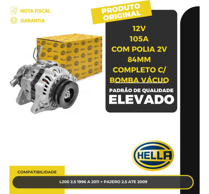 Alternador L200 2.5 99 A 12 Pajero 2.5 07 A 09 12v 105a