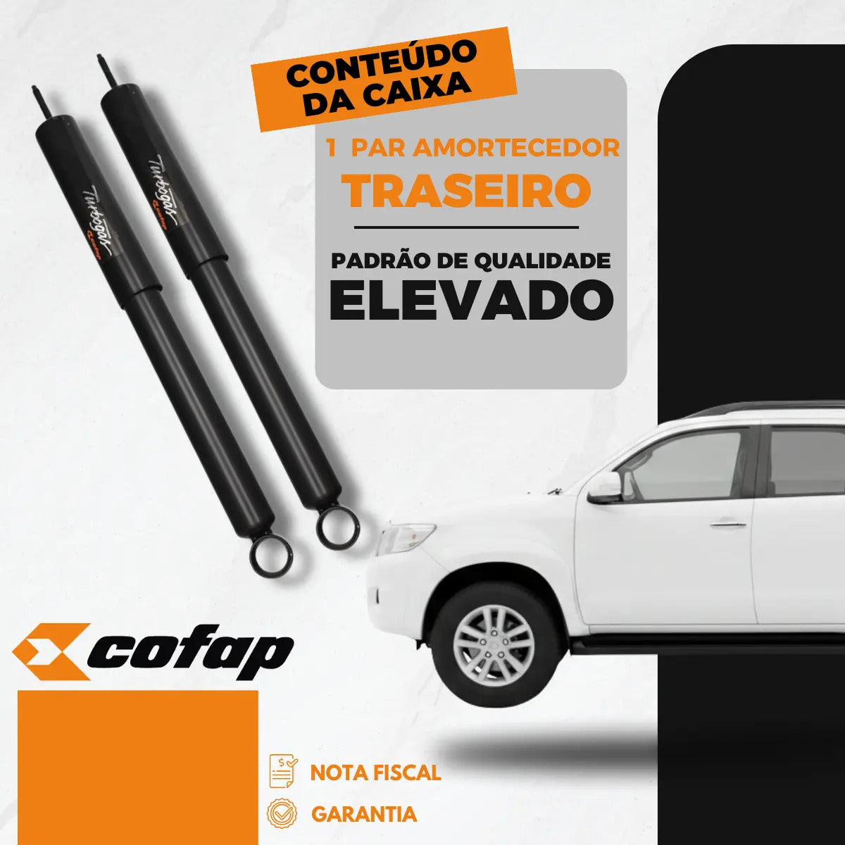 Par Amortecedor Traseiro Turbogás Cofap Hilux Sw4 2013 2014