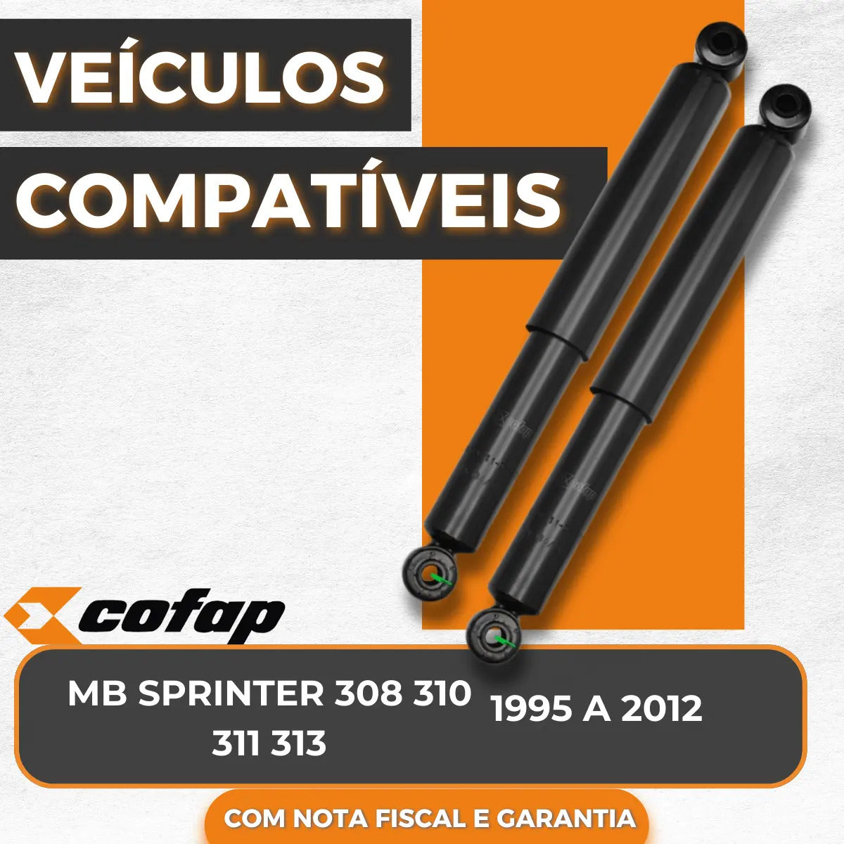 Par Amortecedor Traseiro Sprinter 310 313 1995 Á 2012 Cofap
