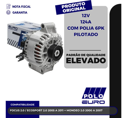 Alternador Focus Ecosport 1.6 2.0 Mondeo 2.0 2003 Até 2012