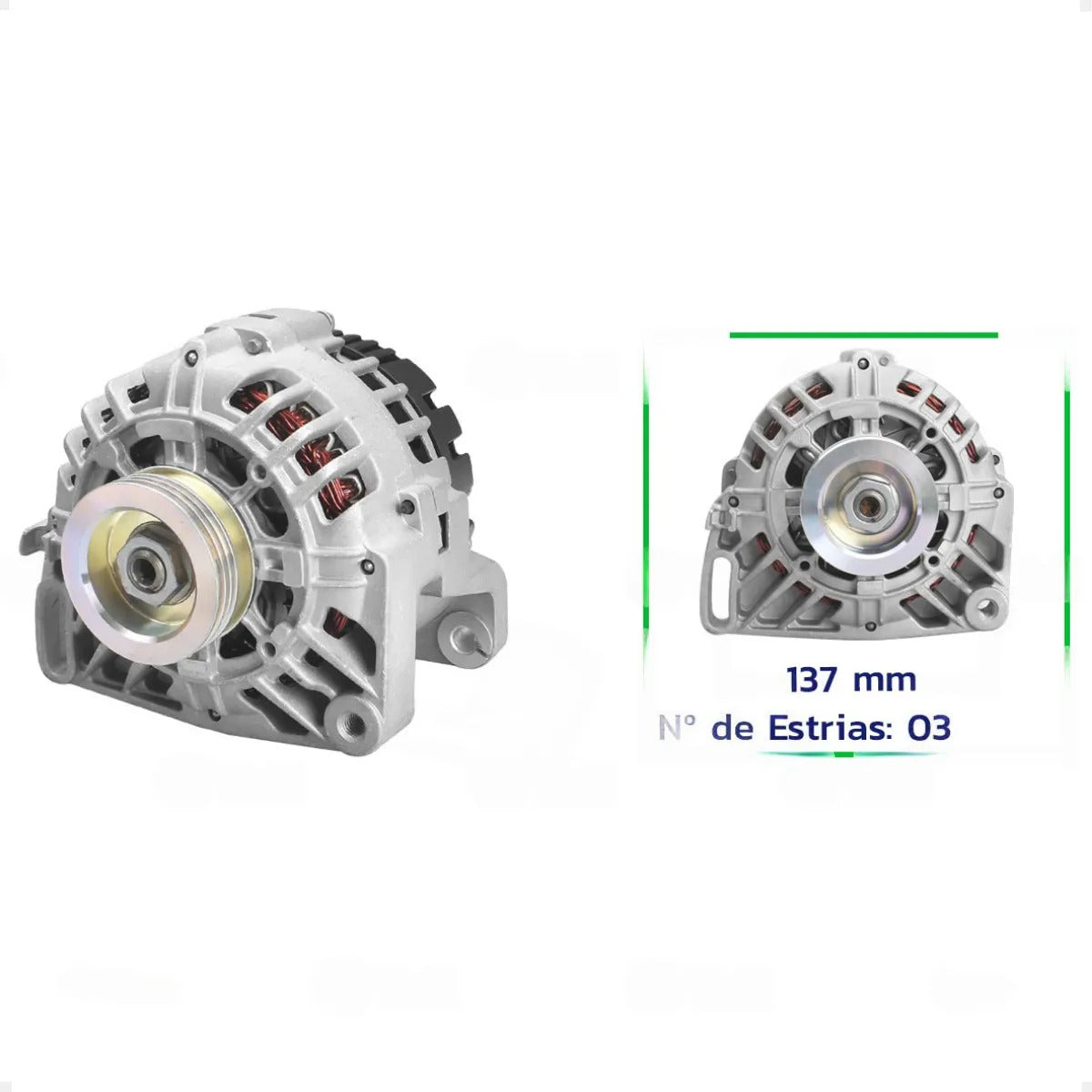 Alternador Clio Sandero Logan 1.0 16v 2000 Em Diante 12v90a