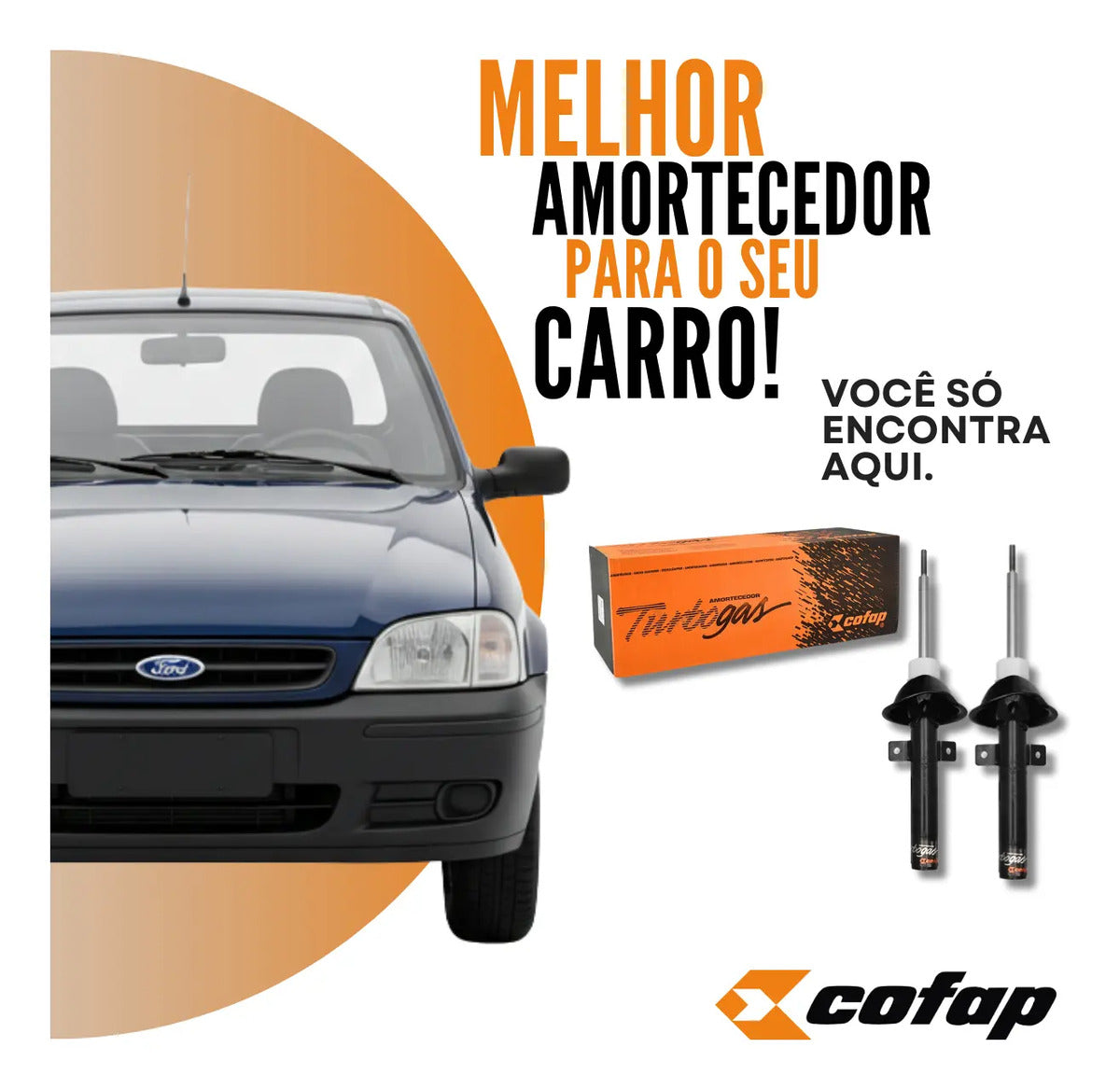 Par Amortecedor Dianteiro Courier 2001 2002 Original Cofap