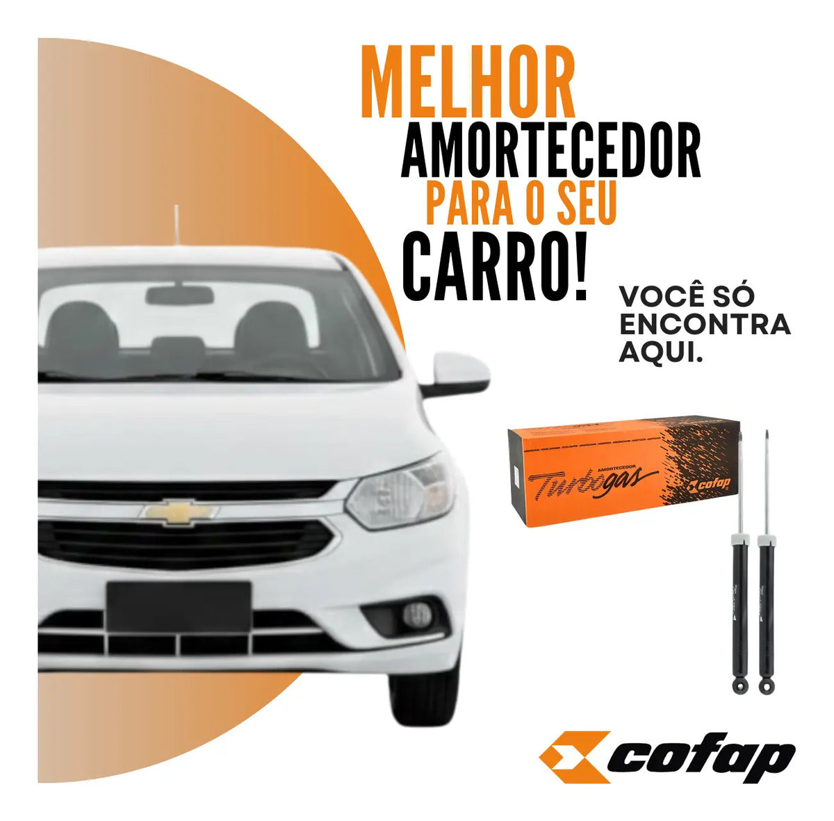 Par Amortecedor Traseiro Original Cofap Prisma 2015 Turbogás