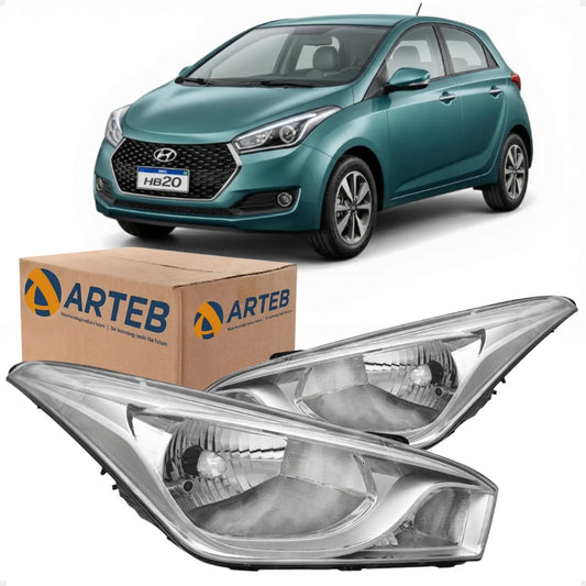 Farol Moldura Metalizada Hb20 Hb20s 2012 13 14 A 2019 Arteb