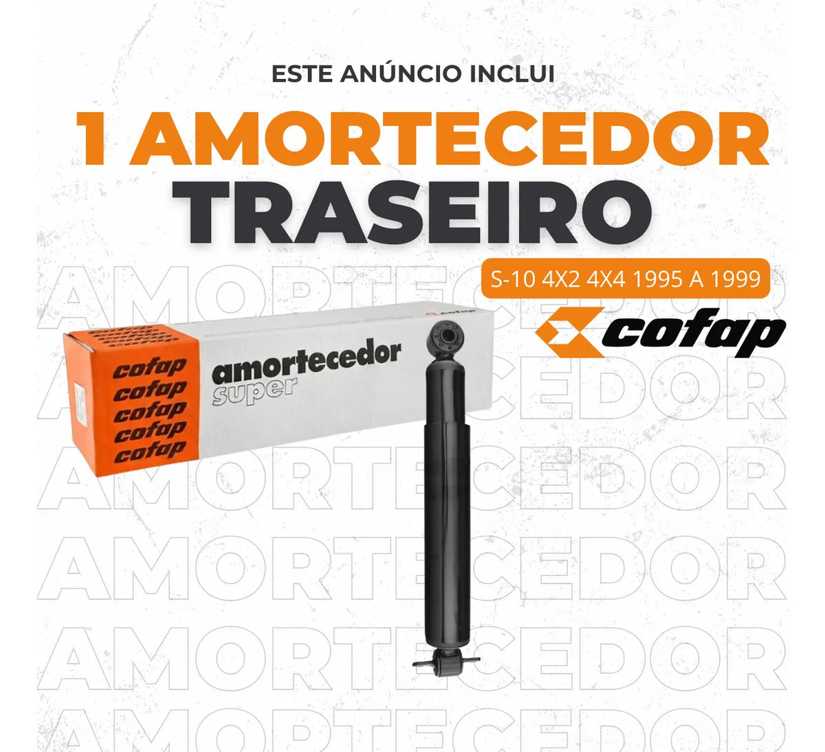 Amortecedor Traseiro Original Cofap S10 2.4 2008 A 2012