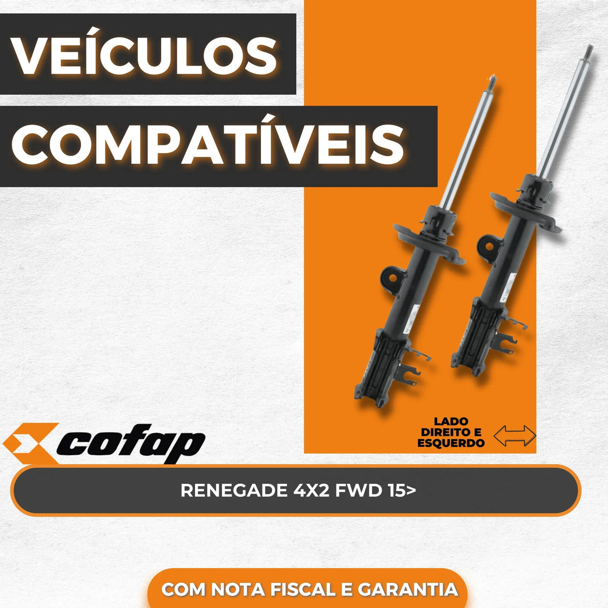 Par Amortecedor Traseiro Renegade 4x2 2015 Em Diante Cofap
