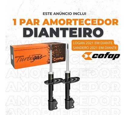 Par Amortecedor Dianteiro Logan Sandero 1.0 2021 A 25 Cofap