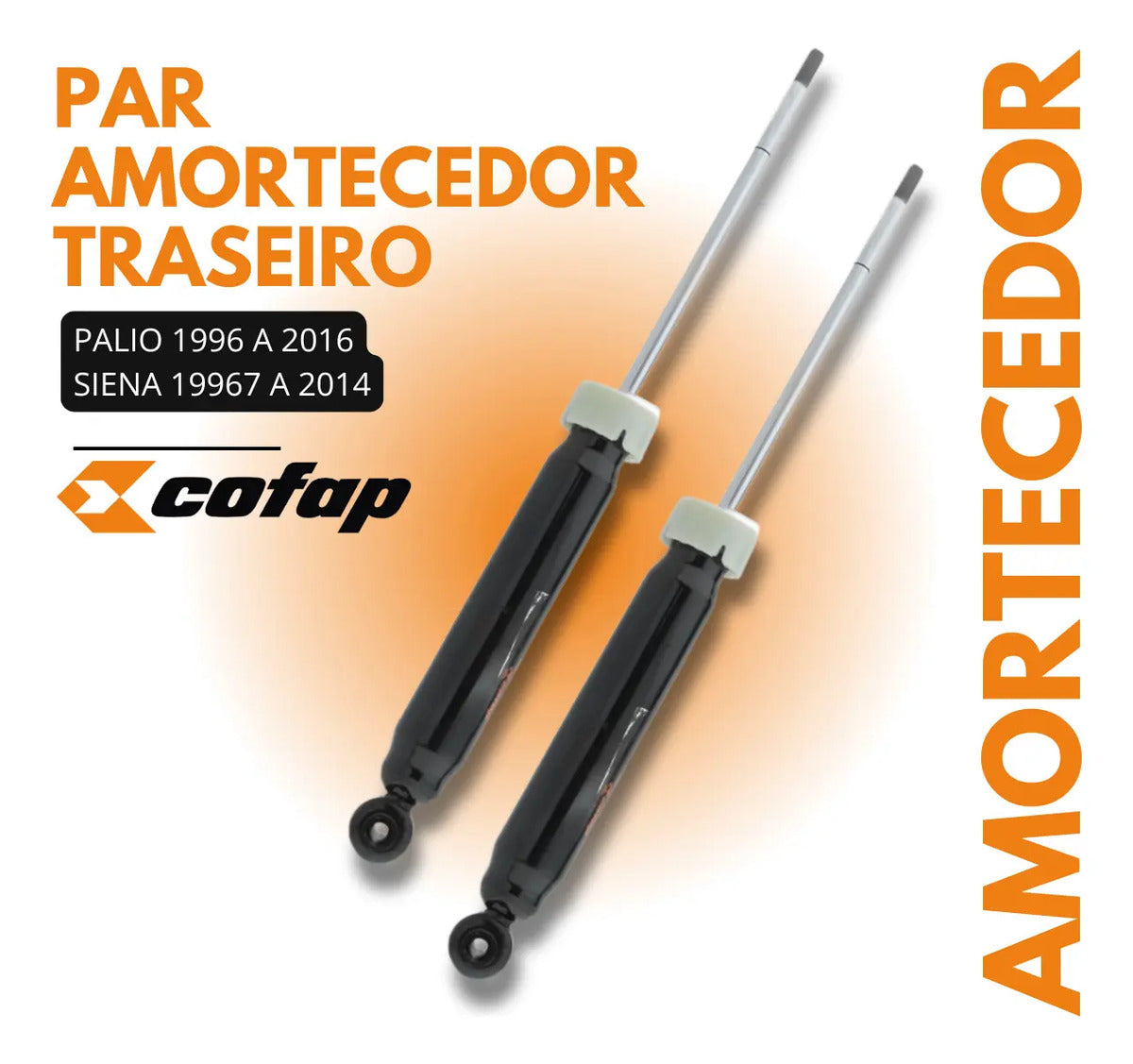 Par Amortecedor Traseiro Palio 1999 A 2015 Original Cofap