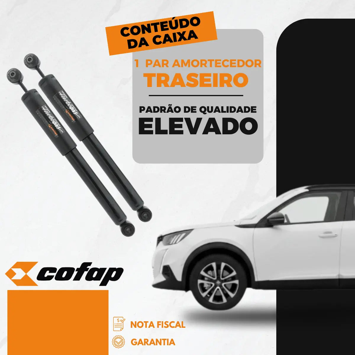 Par Amortecedor Traseiro Peugeot 2008 - 2019 Em Diante Cofap
