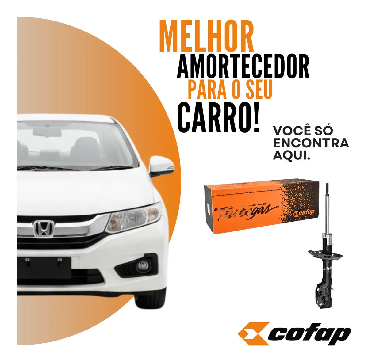 Amortecedor Dianteiro Direito City Fit 2014 A 2022 Cofap