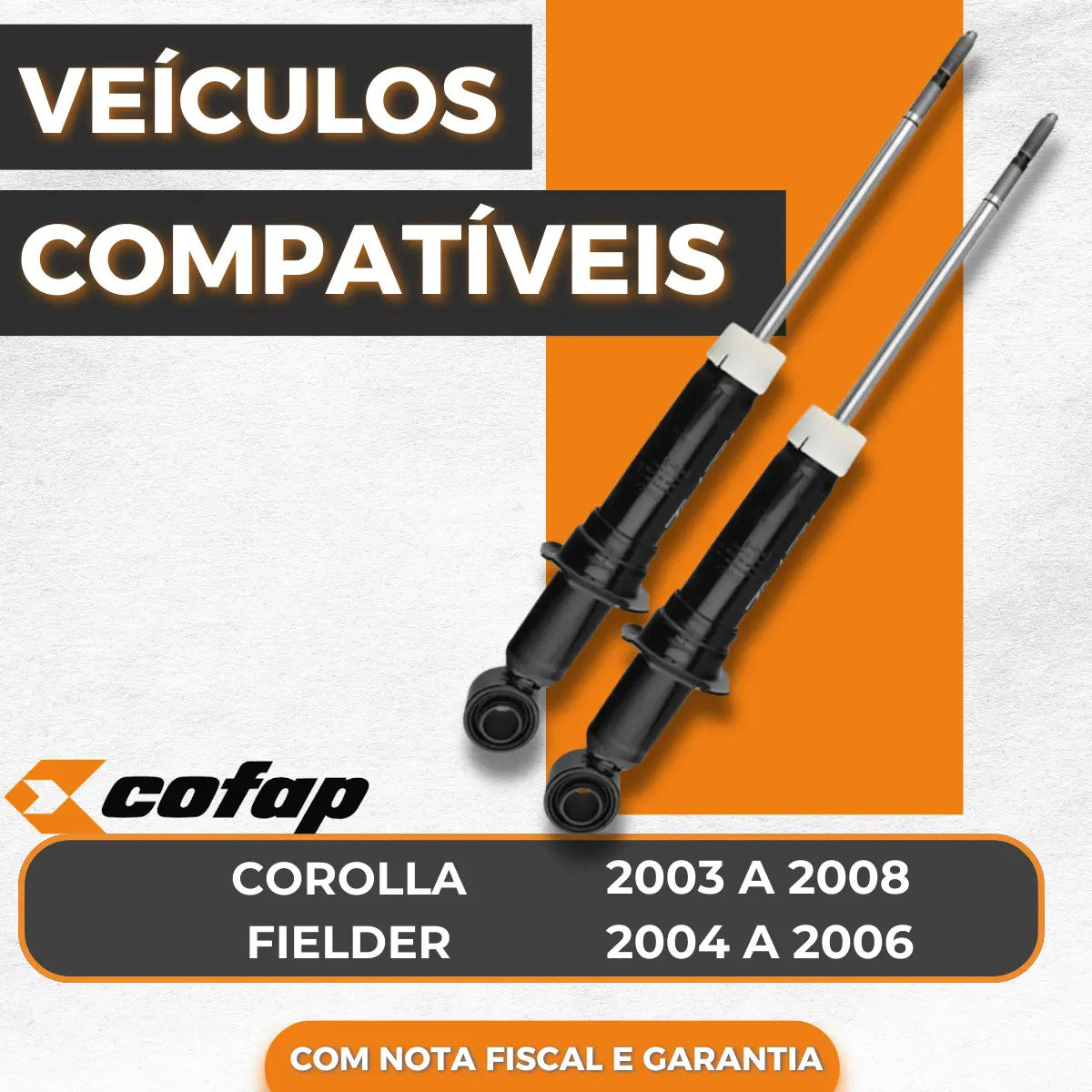 Par Amortecedor Traseiro Cofap Original Corolla 2007 2008