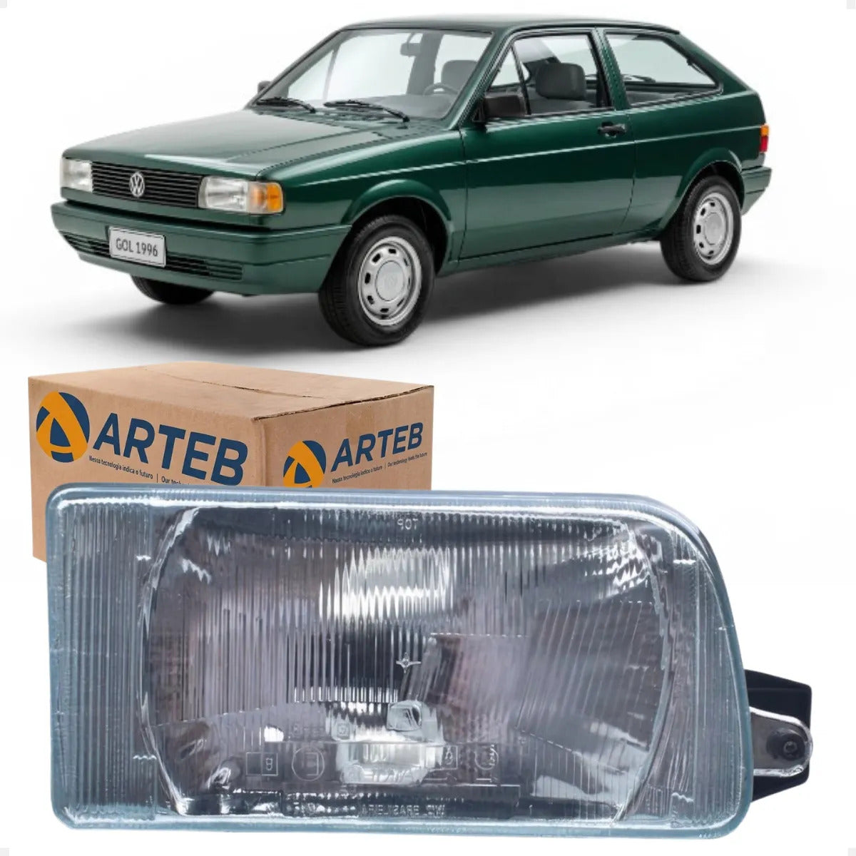 Farol Vw Saveiro Voyage Gol G1 1991 1992 93 94 95/... Arteb