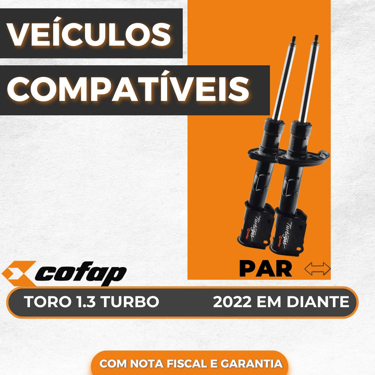 Par Amortecedor Toro 2022 A 2024 Cofap Gp33422 - Gp33423