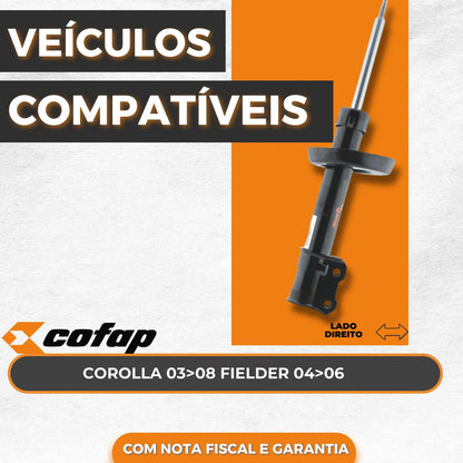 Amortecedor Dianteiro Direito Corolla 03 08 Cofap Gp32497m
