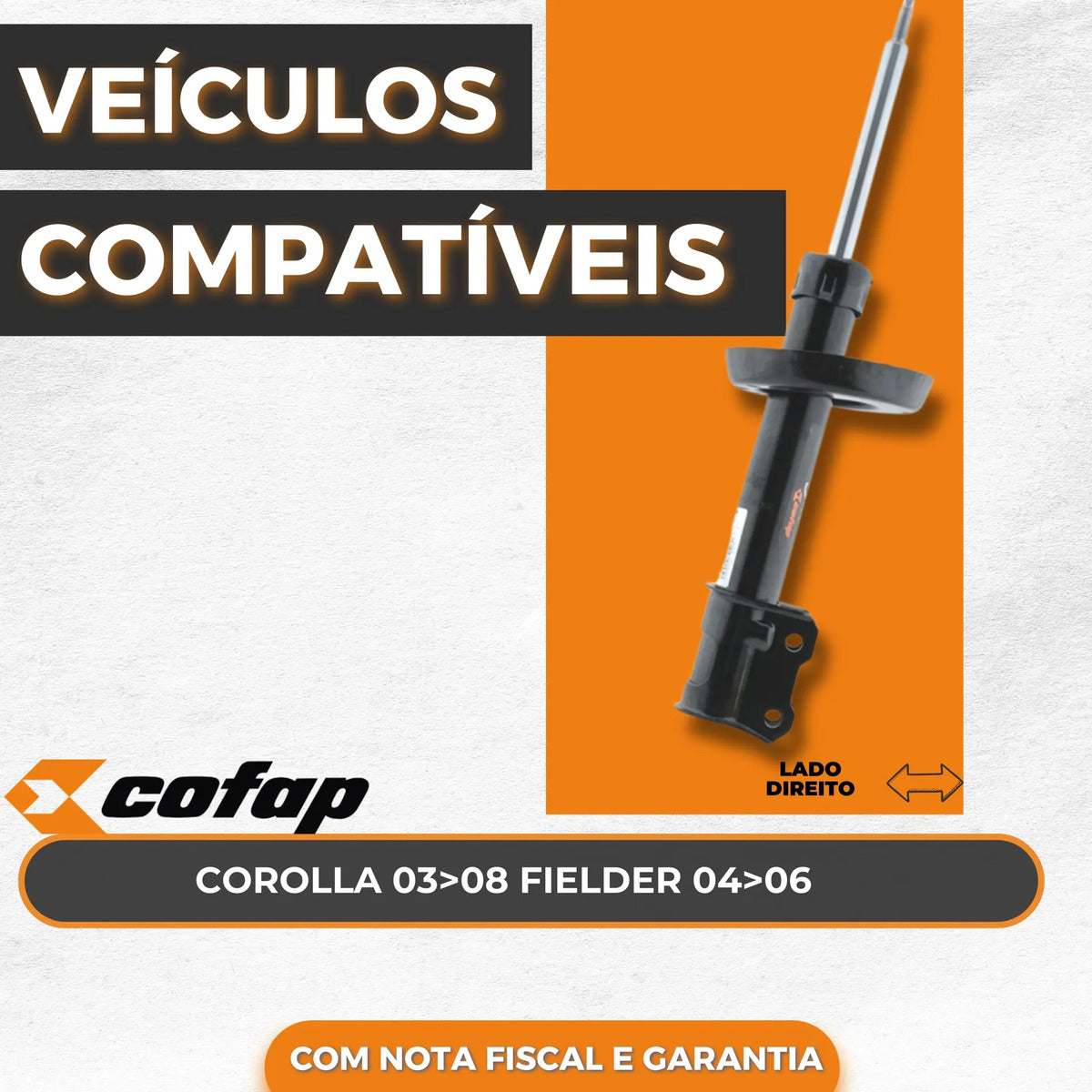 Amortecedor Dianteiro Direito Fielder 03 - 06 Cofap Gp32497m