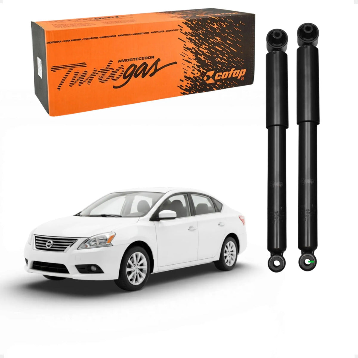 Par Amortecedor Traseiro Sentra Cofap Turbogas 07/11