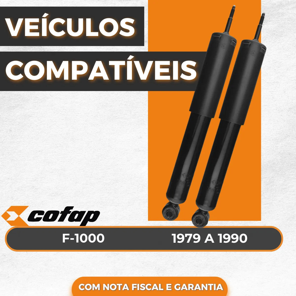 Par Amortecedor Traseiro F1000 1979 A 1990 Cofap