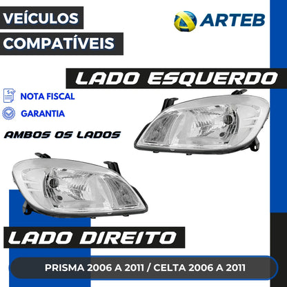 Farol Celta Prisma 2006 2007 2008 2009 2010 2011 Arteb