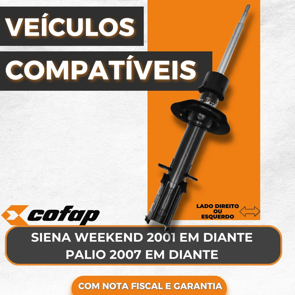 Amortecedor Dianteiro  Siena Weekend 2001 Em Diante / Cofap