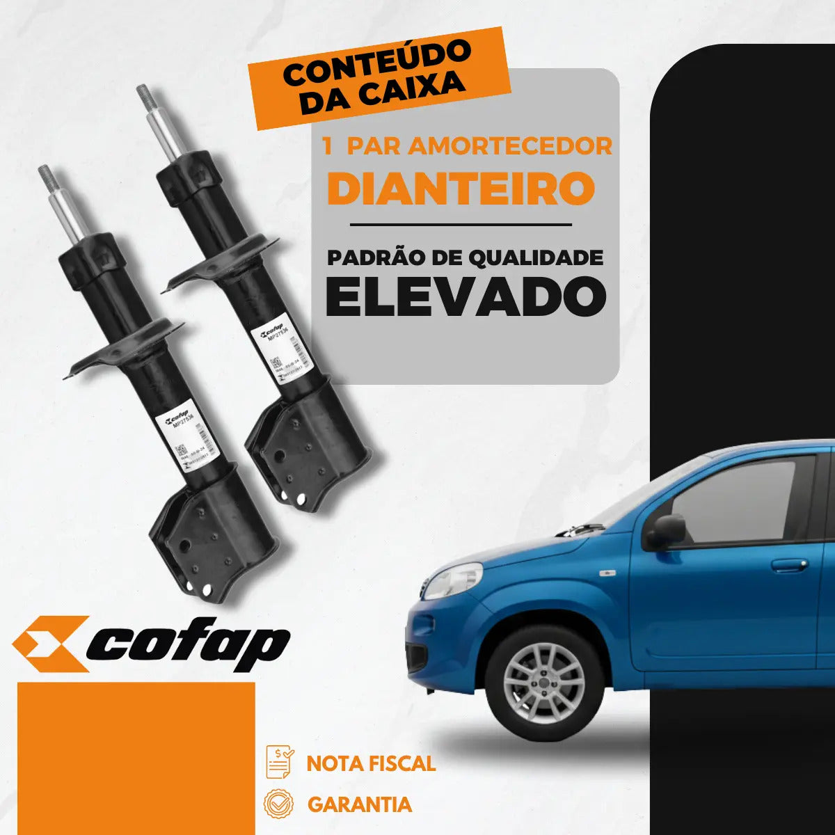 Par Amortecedor Dianteiro Uno 2003 2004 2005 2006 2007 Cofap