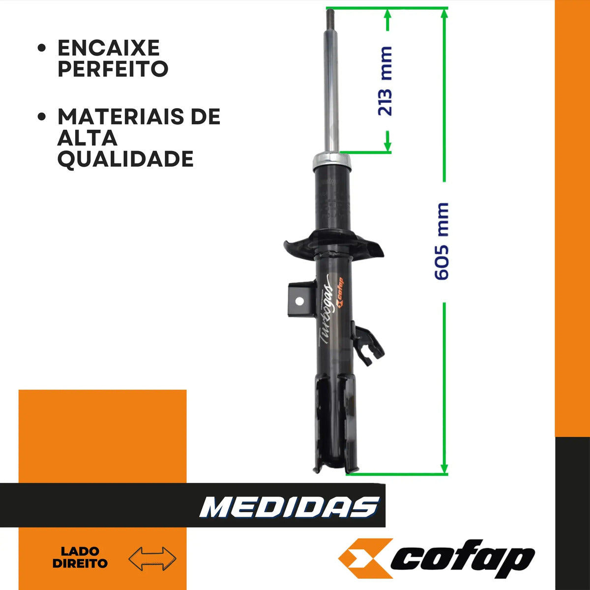 Amortecedor Dianteiro Direito Kicks 2016 Cofap Gp30584