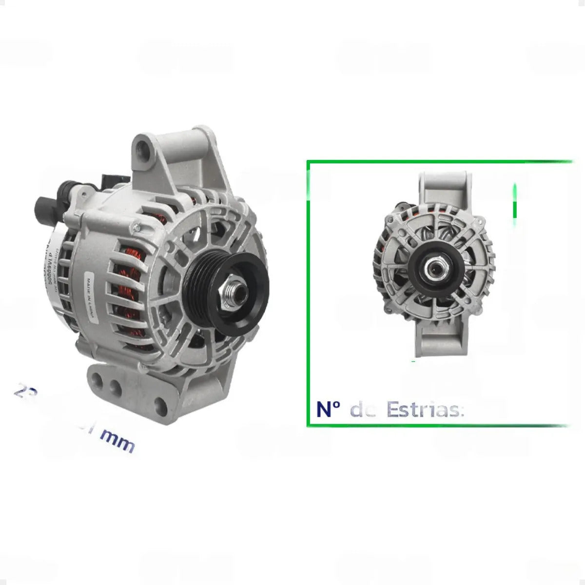 Alternador Focus 50009vlp 12v 90a Com Polia 6pk Completo
