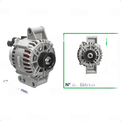 Alternador Focus 50009vlp 12v 90a Com Polia 6pk Completo