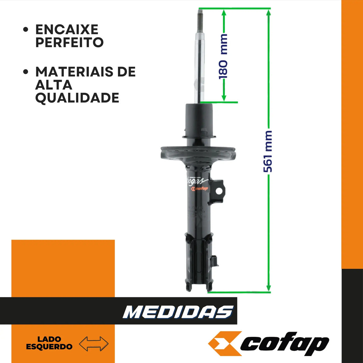 Amortecedor Dianteiro Esquerdo Hb20 2016-2019 Cofap Gp30623