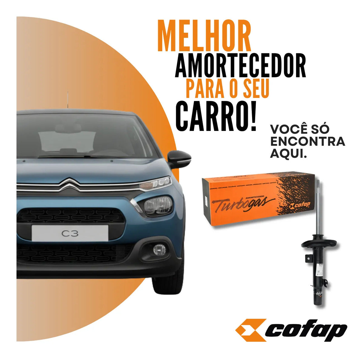 Amortecedor Dianteiro Direito C3 2013 A 2021 Manual Cofap