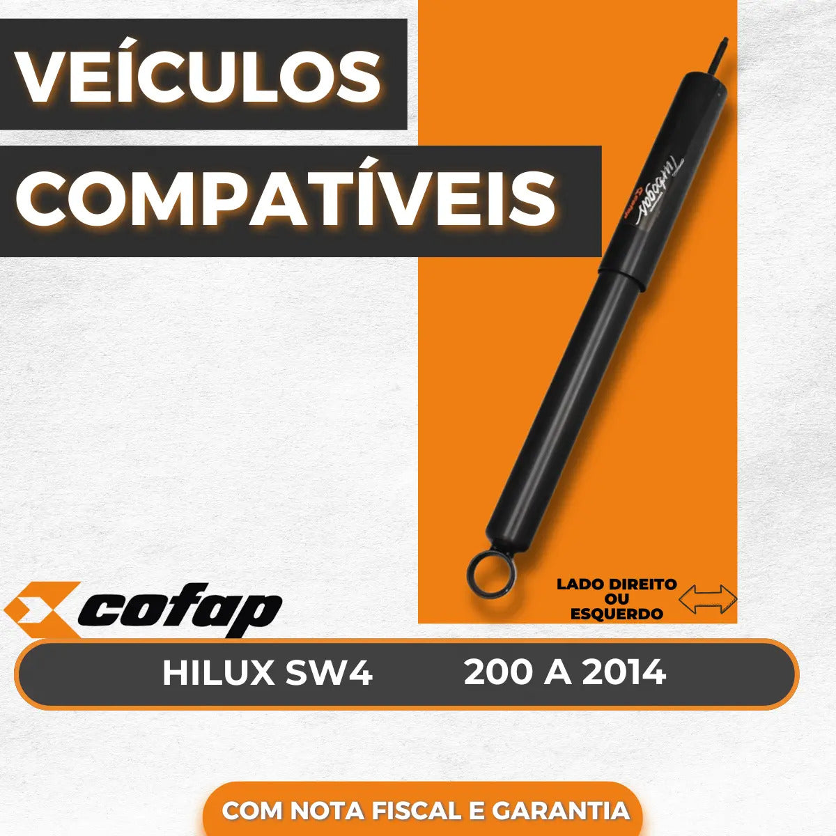 Amortecedor Traseiro Turbogás Cofap Hilux Sw4 2013 2014