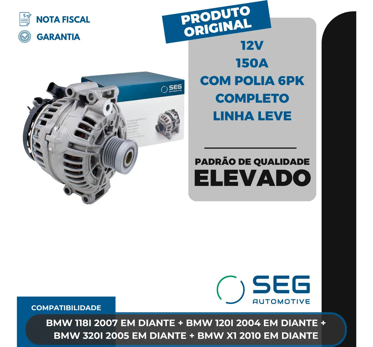 Alternador Bmw 118i 120i 320i X1 150a 2004 A 2010