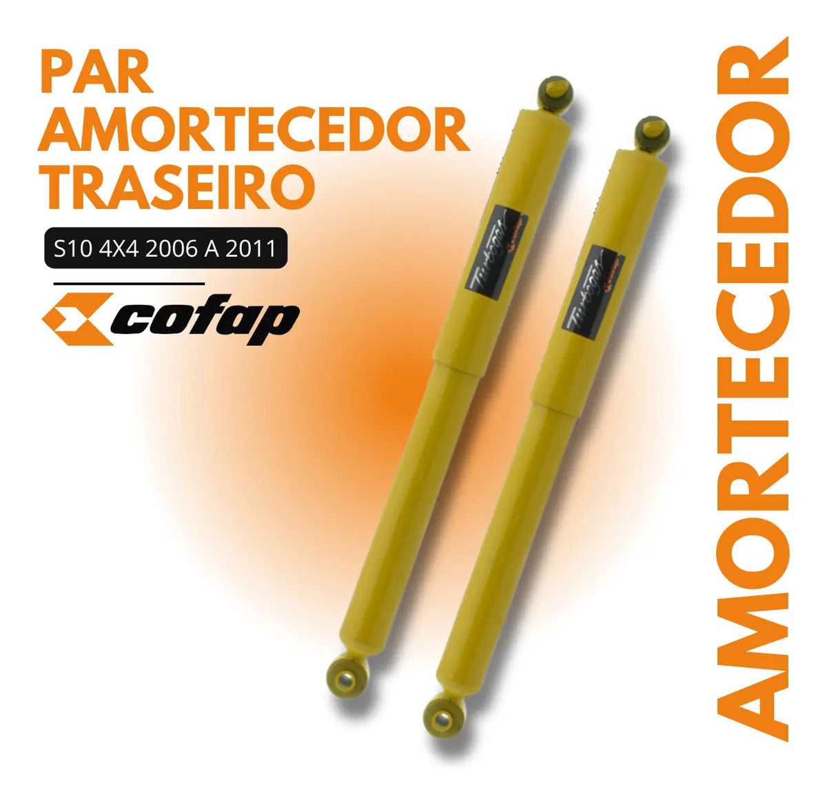Par Amortecedor Traseiro Cofap Gm S10 2.8 12v 2010