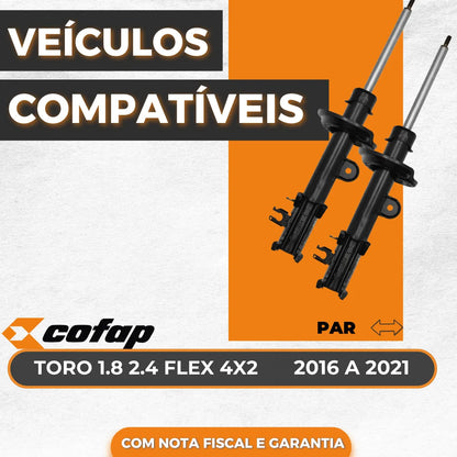 Par Amortecedor Dianteiro Toro 1.8 4x2 Cofap 2016 A 2021