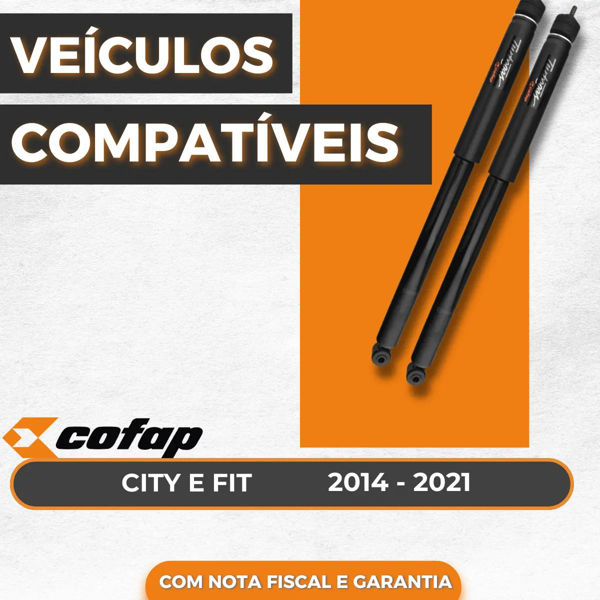 Par Amortecedor Traseira City 2023 A 2025 Cofap