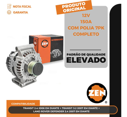 Alternador Transit 2.4 3.2 Defender 2.4 2006 Em Diante 12v