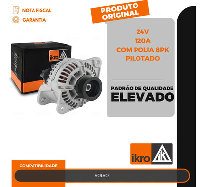Alternador Volvo 24v 120a Polia 8pk Pilotado